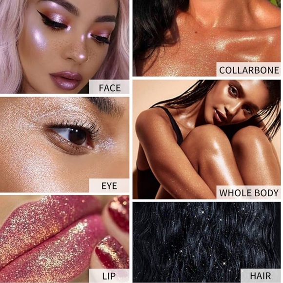 Highlighter Shimmer Stick Compact Shading Powder Multipurpose For Full Bod Use - Picture 3 of 10